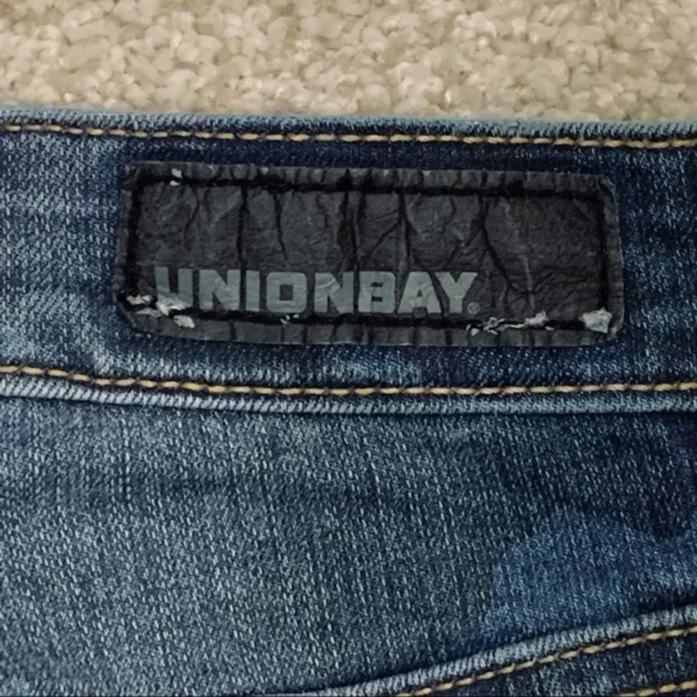 Unionbay High Rise Blue Camo Skinny Jeans 9 - Picture 11 of 16